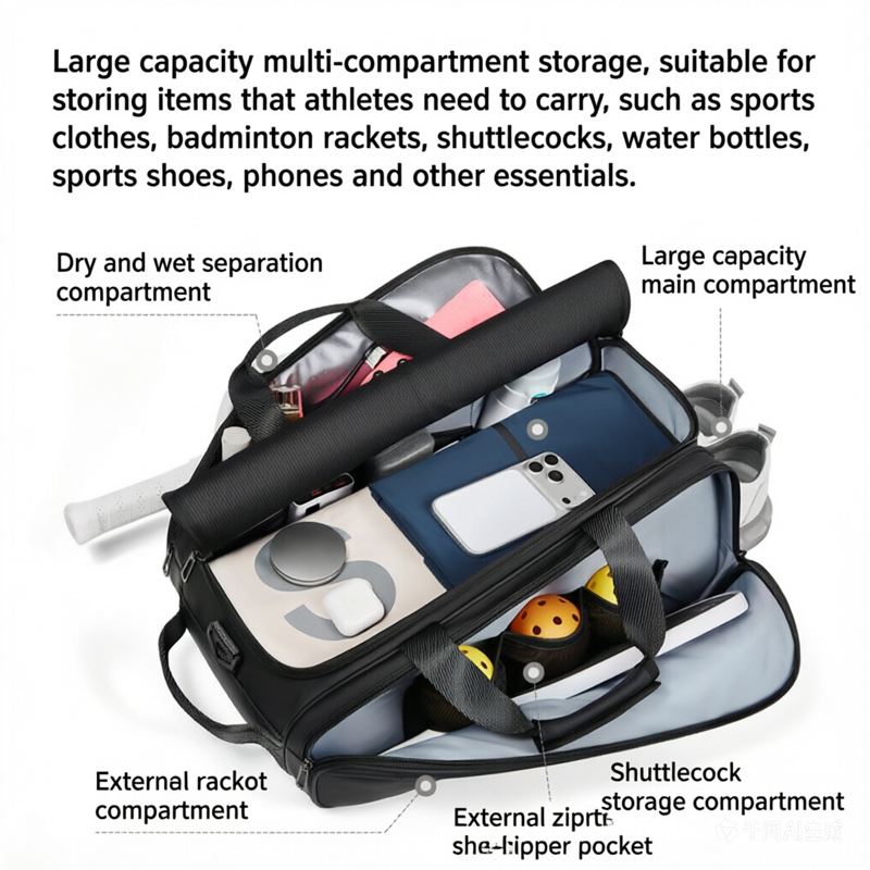 حقيبة ظهر احترافية لمضارب البي - مراجعة Backpack Racket Bag وسعره