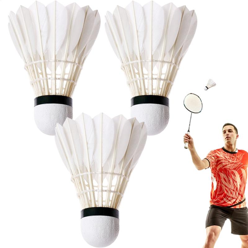 3 قطعة الريشة الريشة الملك بطة - مراجعة Badminton Shuttlecock وسعره