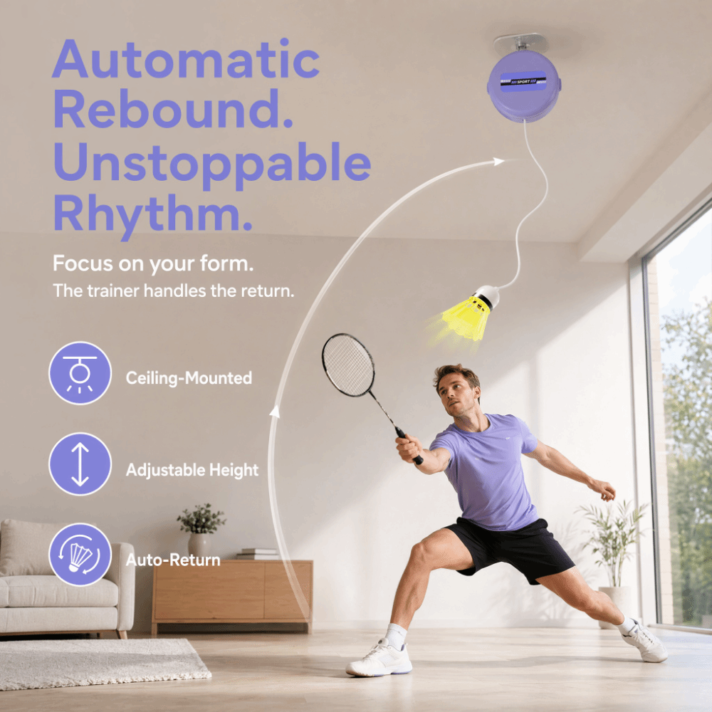 8 قطع من أجهزة تدريب الريشة ال - مراجعة Badminton Rebound Trainer وسعره